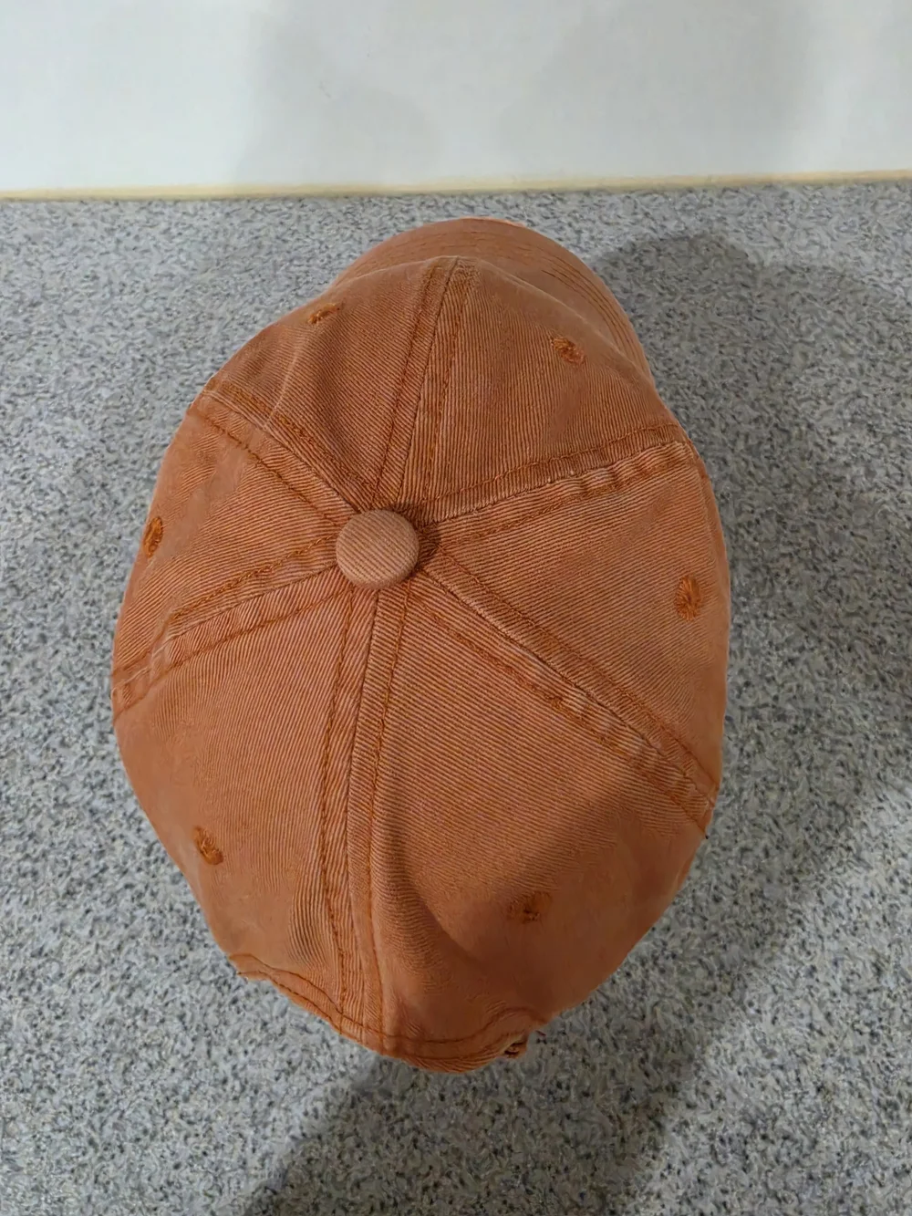 American Eagle Outfitters Orange Baseball Cap with White '3' Embroidery